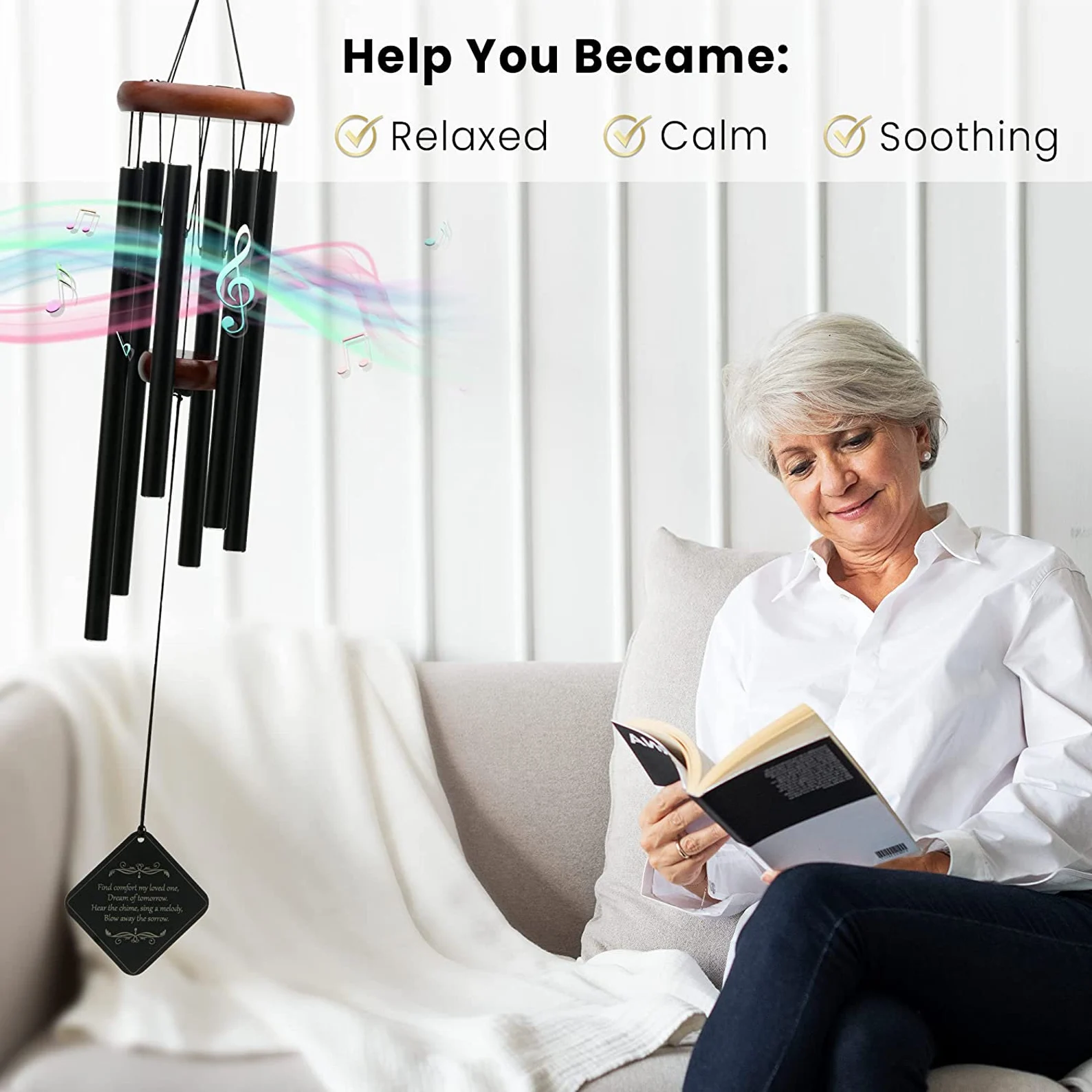 Personalized Memorial Wind Chimes, Large Remembrance Windchimes Loss of A Loved One, Sympathy & Funeral Gifts - Image 8