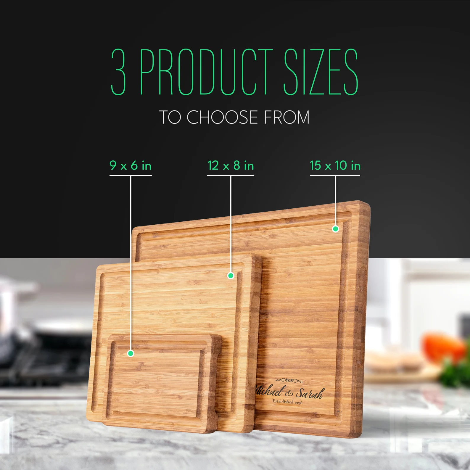 Personalized Cutting Board Customized Charcuterie Board Perfect for Weddings, Anniversaries, and Housewarmings Includes Gift Box and Stands. - Image 7