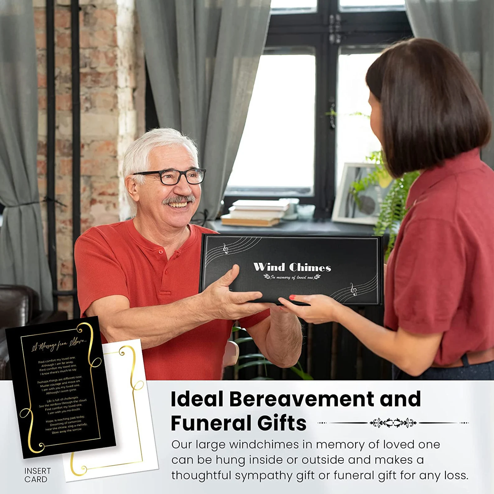 Personalized Memorial Wind Chimes, Large Remembrance Windchimes Loss of A Loved One, Sympathy & Funeral Gifts - Image 5